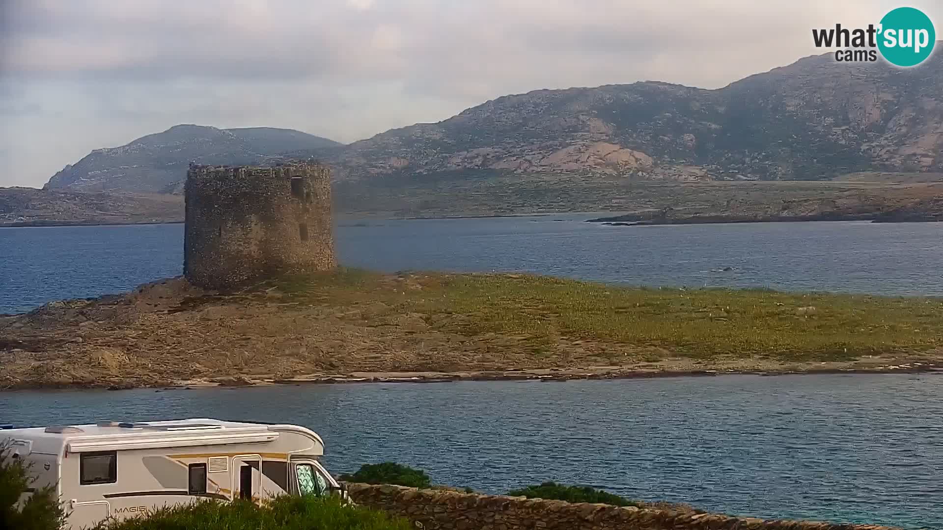 Capo Falcone spletna kamera Stintino – Plaža La Pelosa