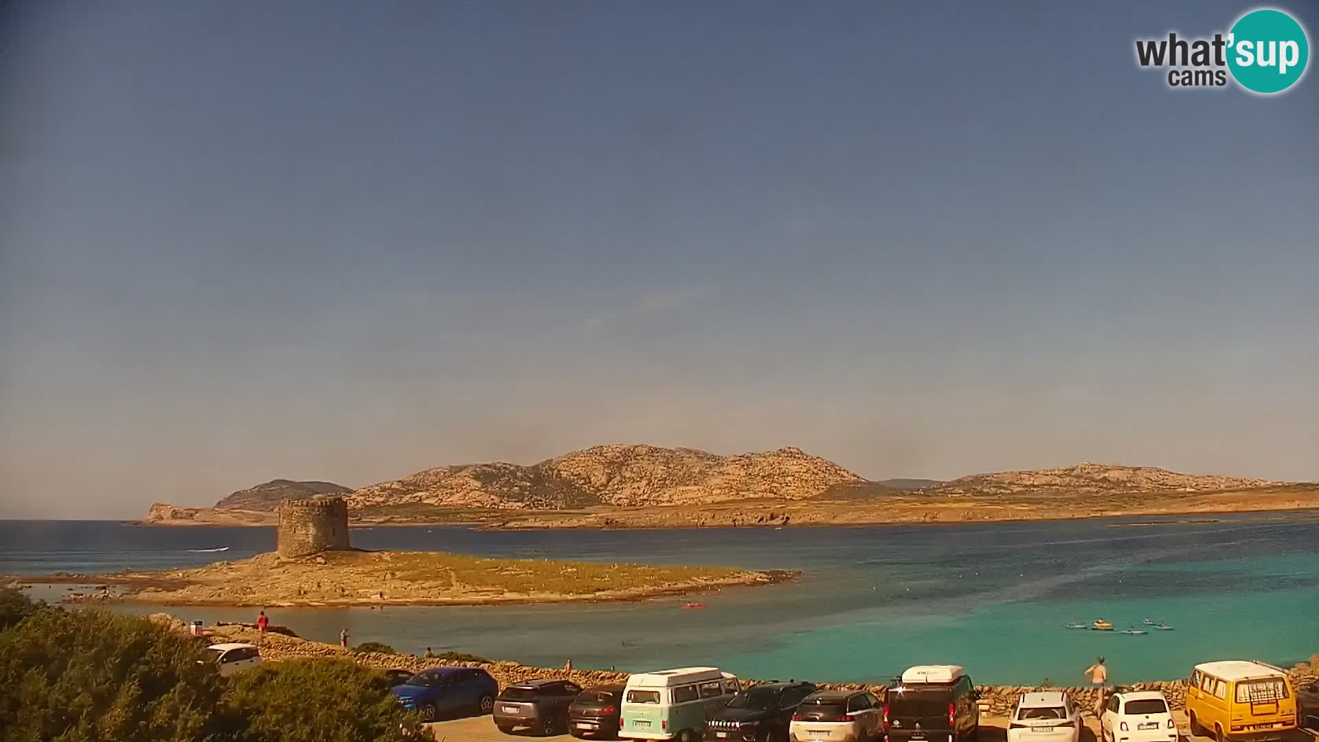 Stintino Spletna kamera v živo Plaža La Pelosa – Sardinija – Italija