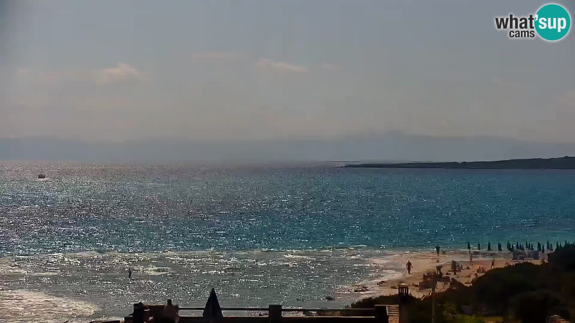 Stintino Spletna kamera v živo Plaža La Pelosa – Sardinija – Italija