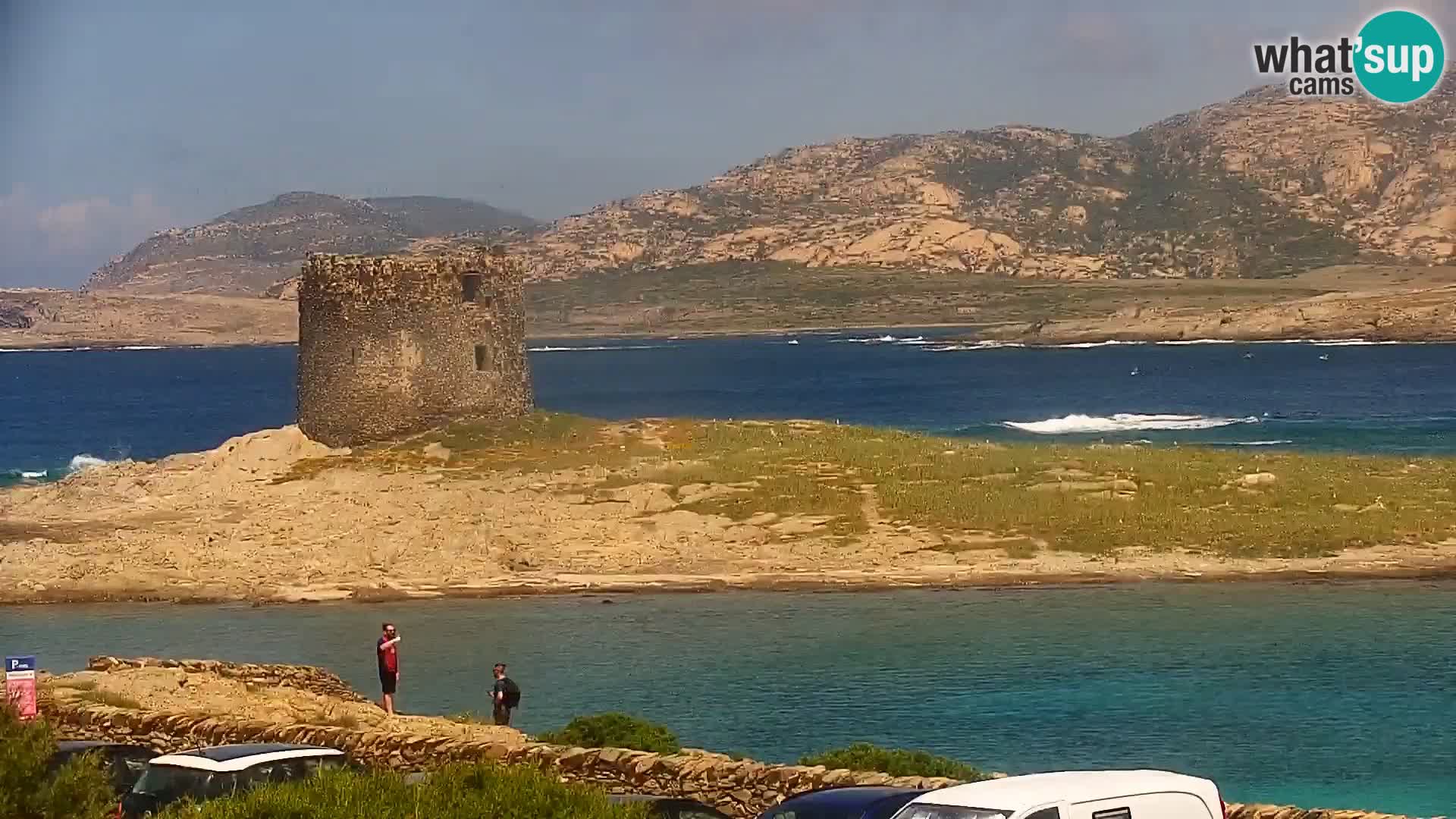 Stintino Spletna kamera v živo Plaža La Pelosa – Sardinija – Italija