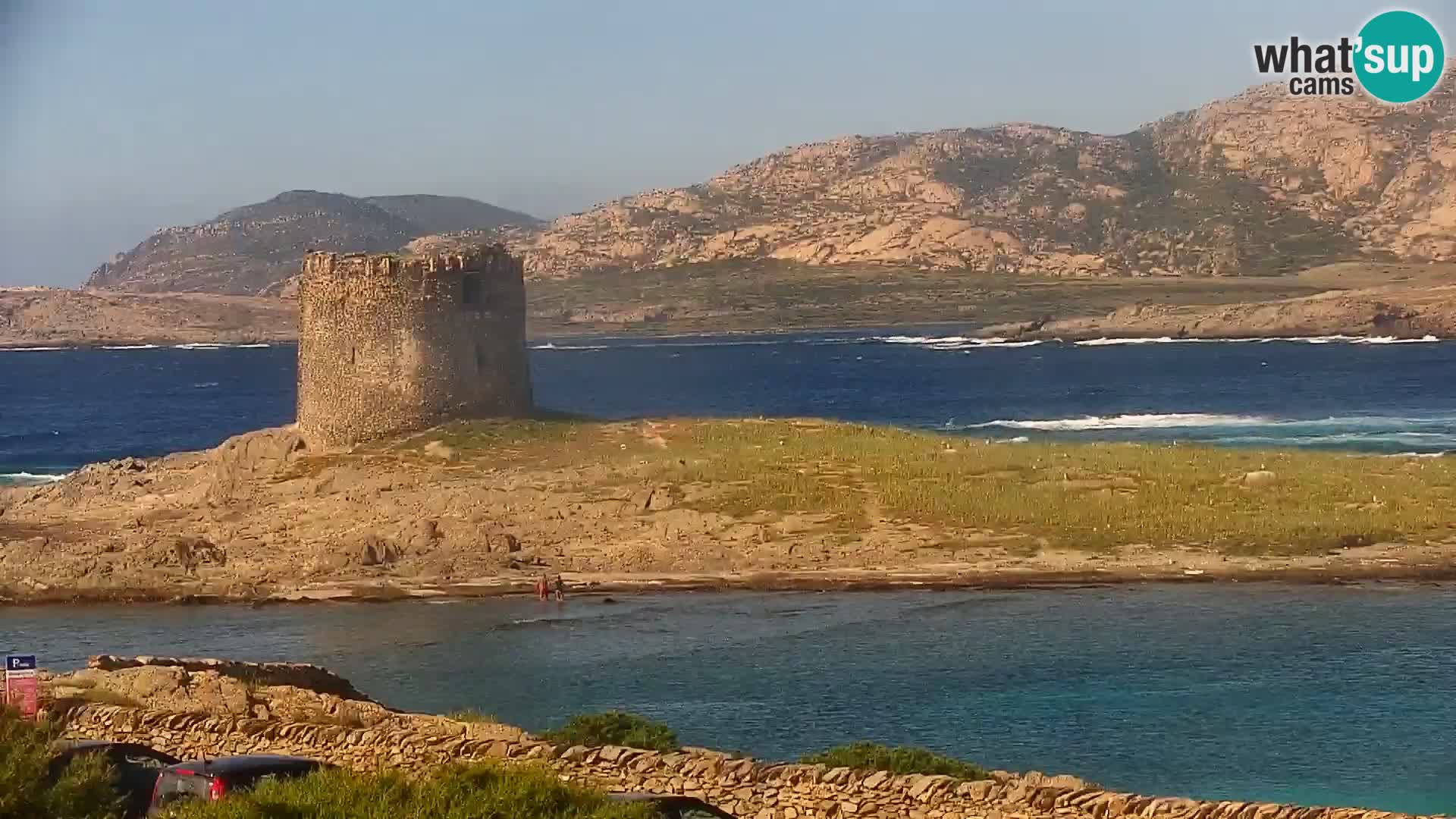 Stintino Spletna kamera v živo Plaža La Pelosa – Sardinija – Italija