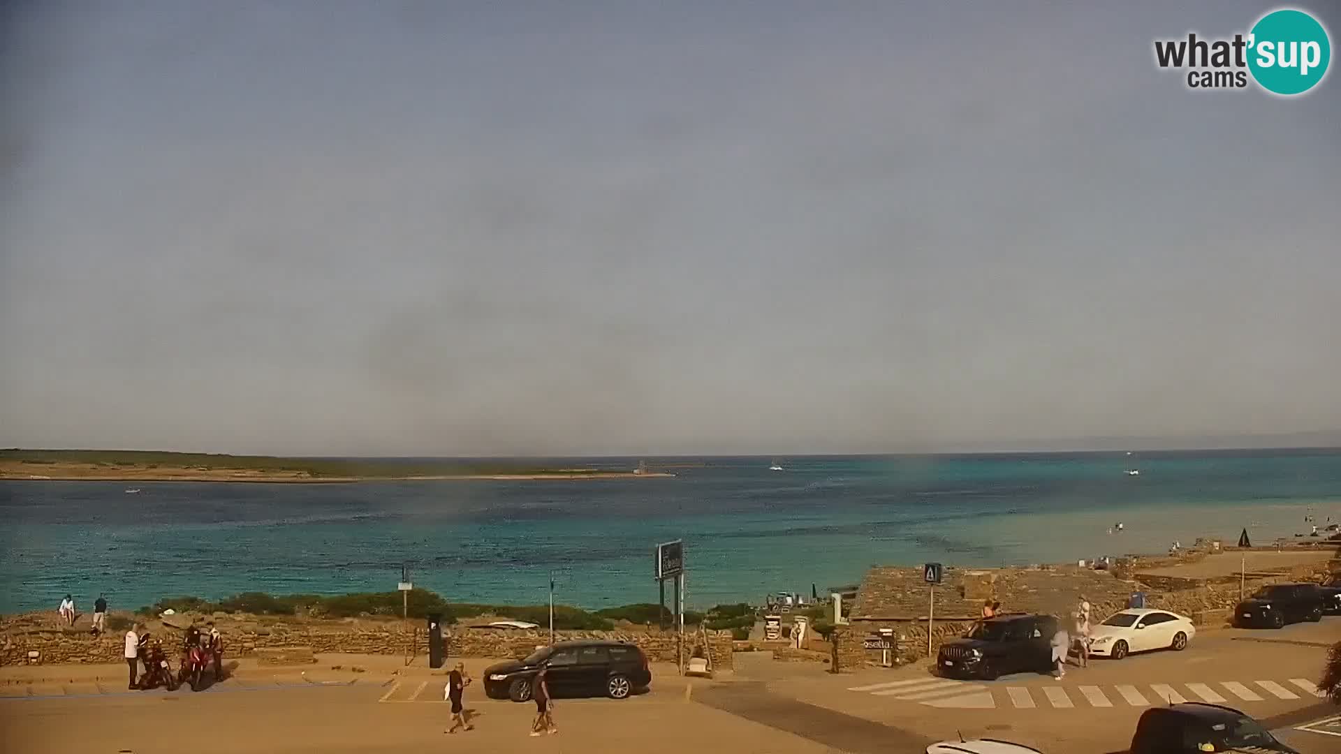 Stintino Spletna kamera v živo Plaža La Pelosa – Sardinija – Italija