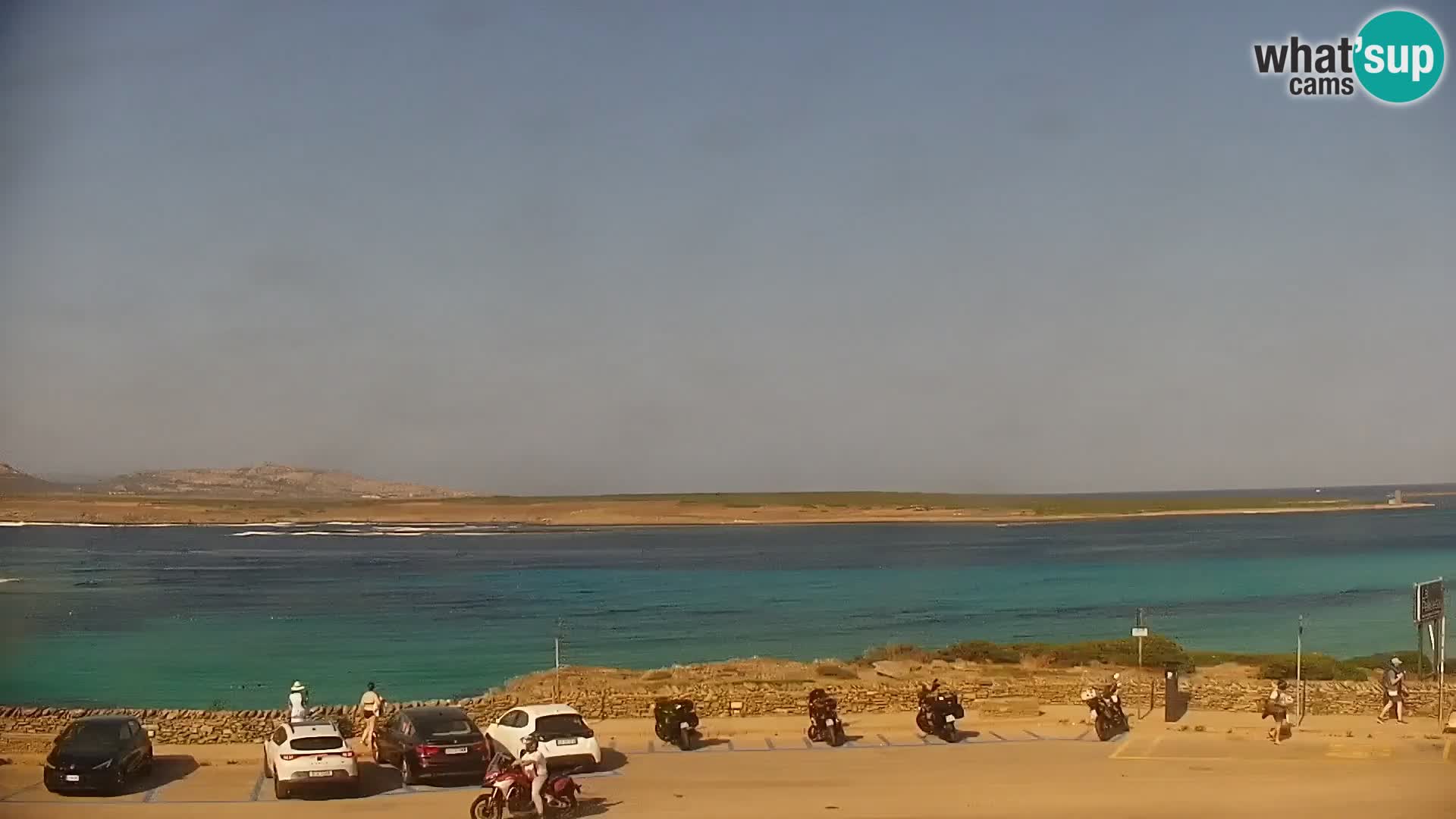 Stintino Spletna kamera v živo Plaža La Pelosa – Sardinija – Italija