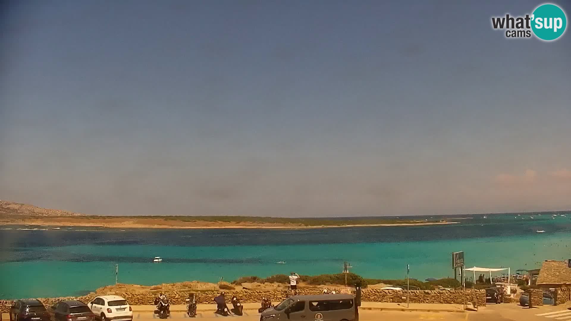 Stintino Spletna kamera v živo Plaža La Pelosa – Sardinija – Italija