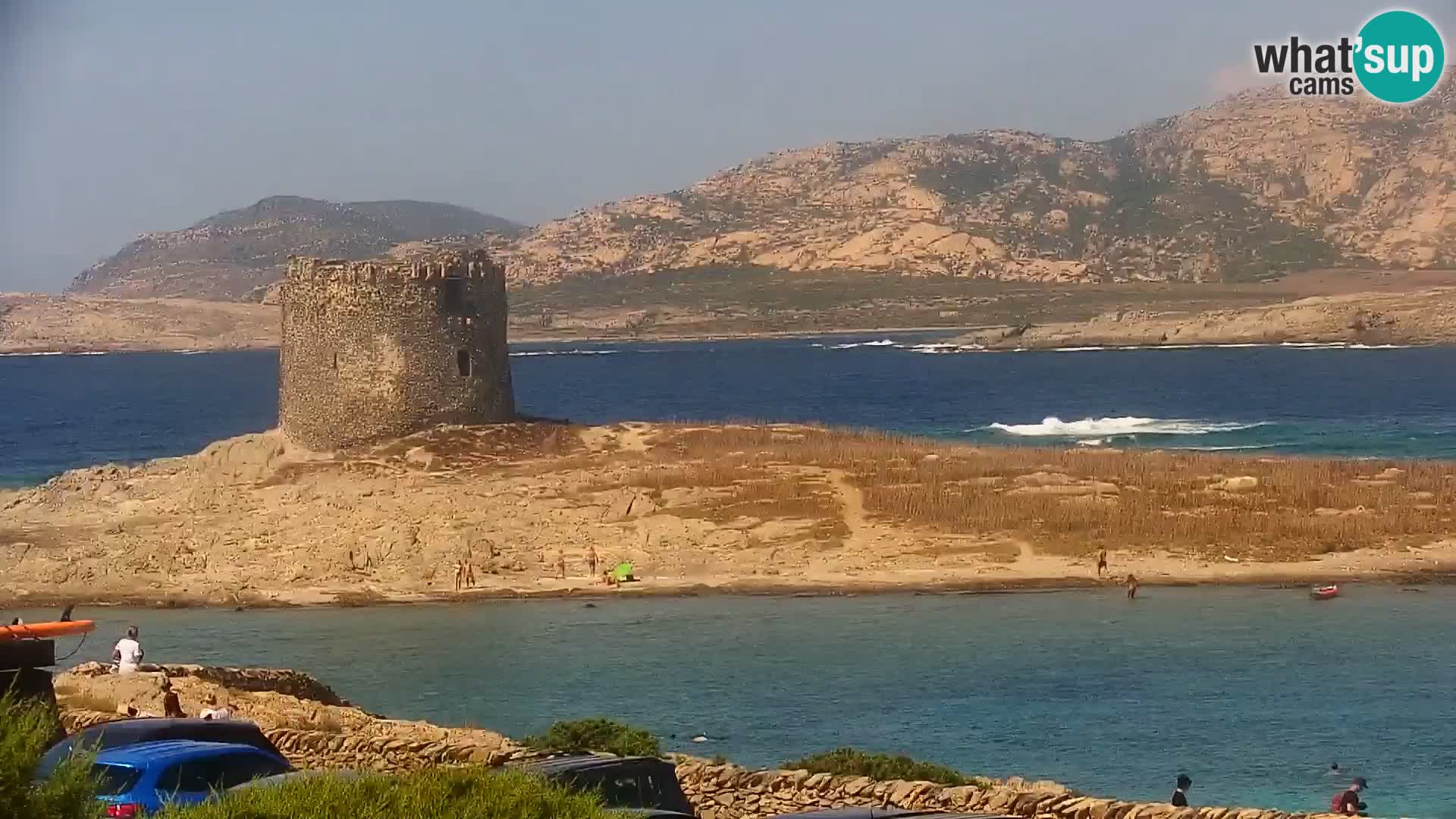 Stintino Spletna kamera v živo Plaža La Pelosa – Sardinija – Italija