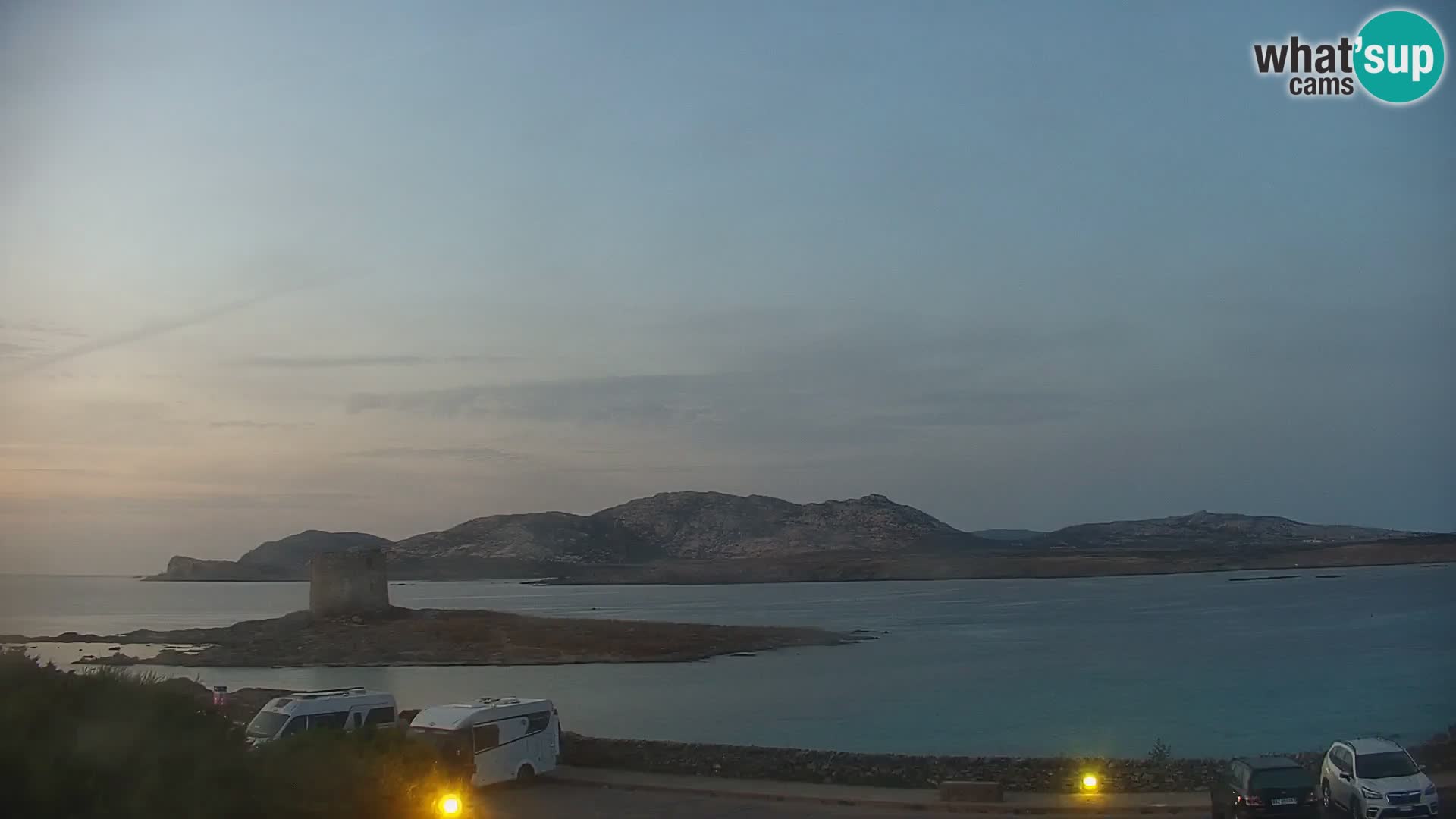 Stintino Spletna kamera v živo Plaža La Pelosa – Sardinija – Italija