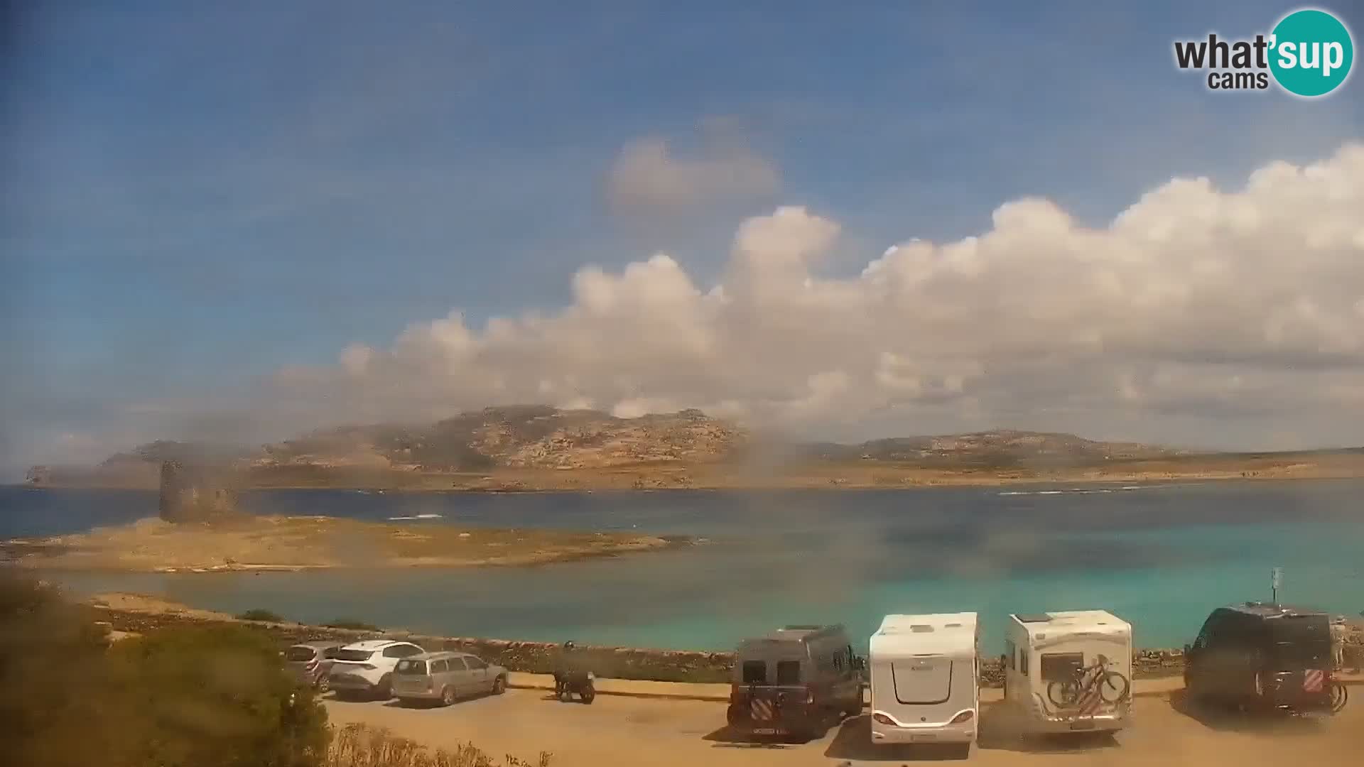 Stintino Spletna kamera v živo Plaža La Pelosa – Sardinija – Italija