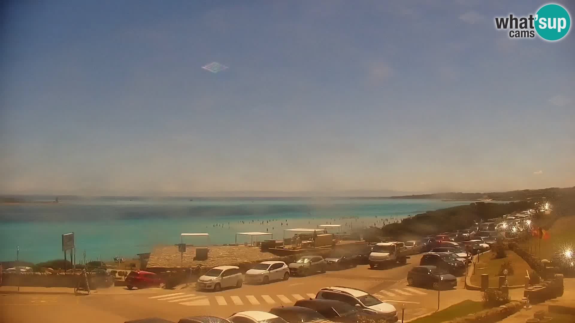 Stintino Spletna kamera v živo Plaža La Pelosa – Sardinija – Italija