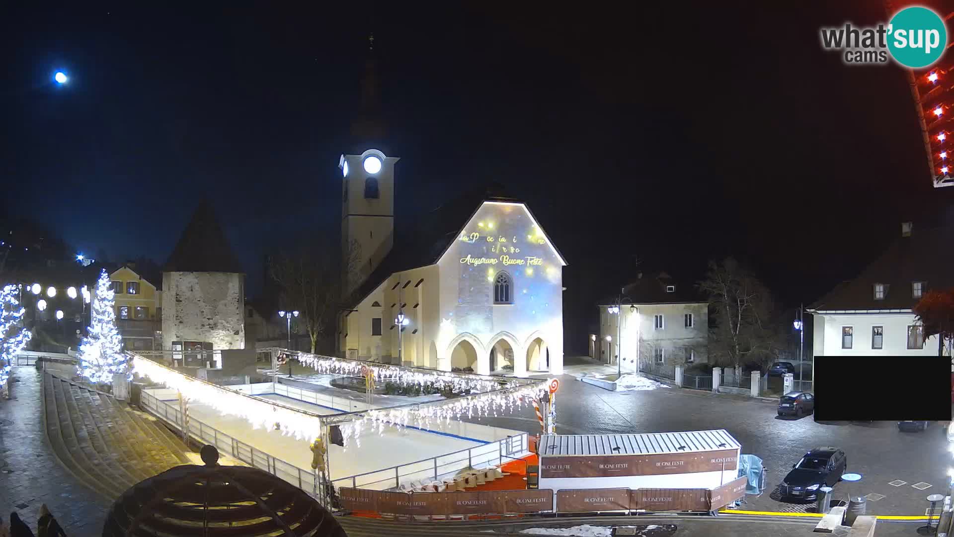 Tarvis – Platz Unità / Kirche SS.Pietro und Paolo Apostoli