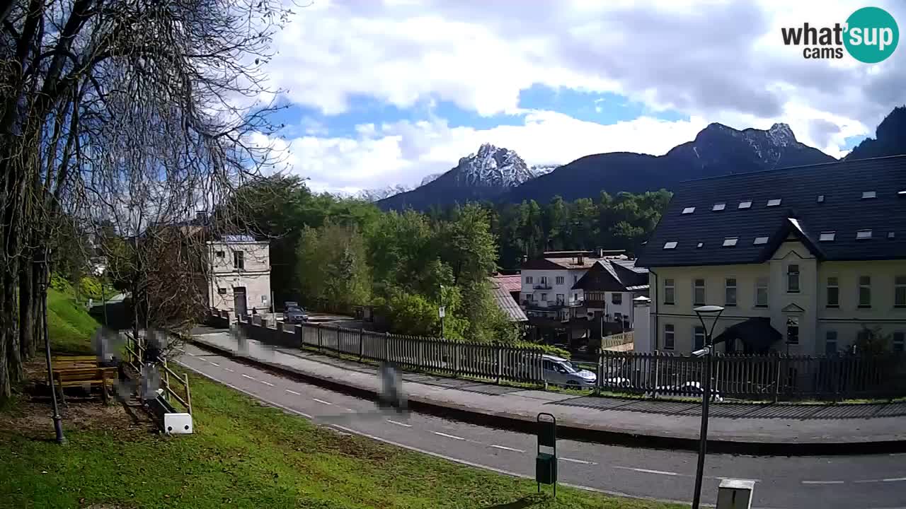 Tarvisio Live webcam – pista ciclabile e il gruppo del Mangart