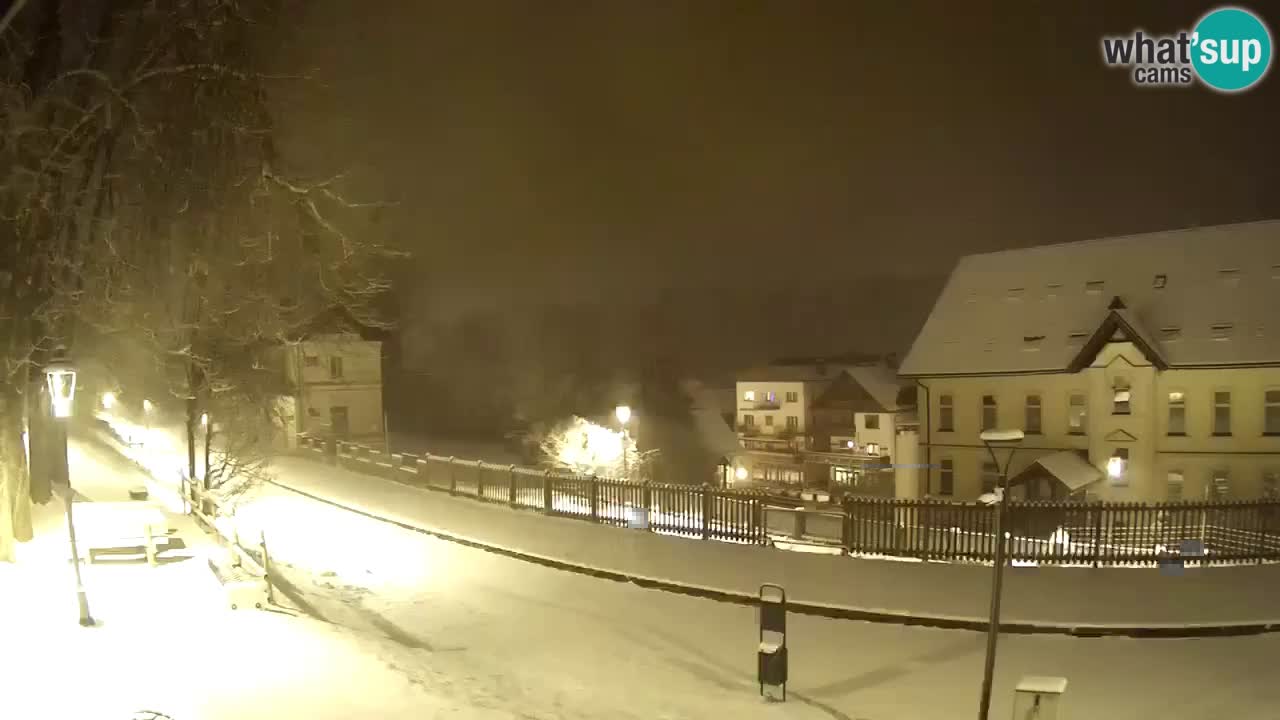 Tarvisio Live webcam – pista ciclabile e il gruppo del Mangart