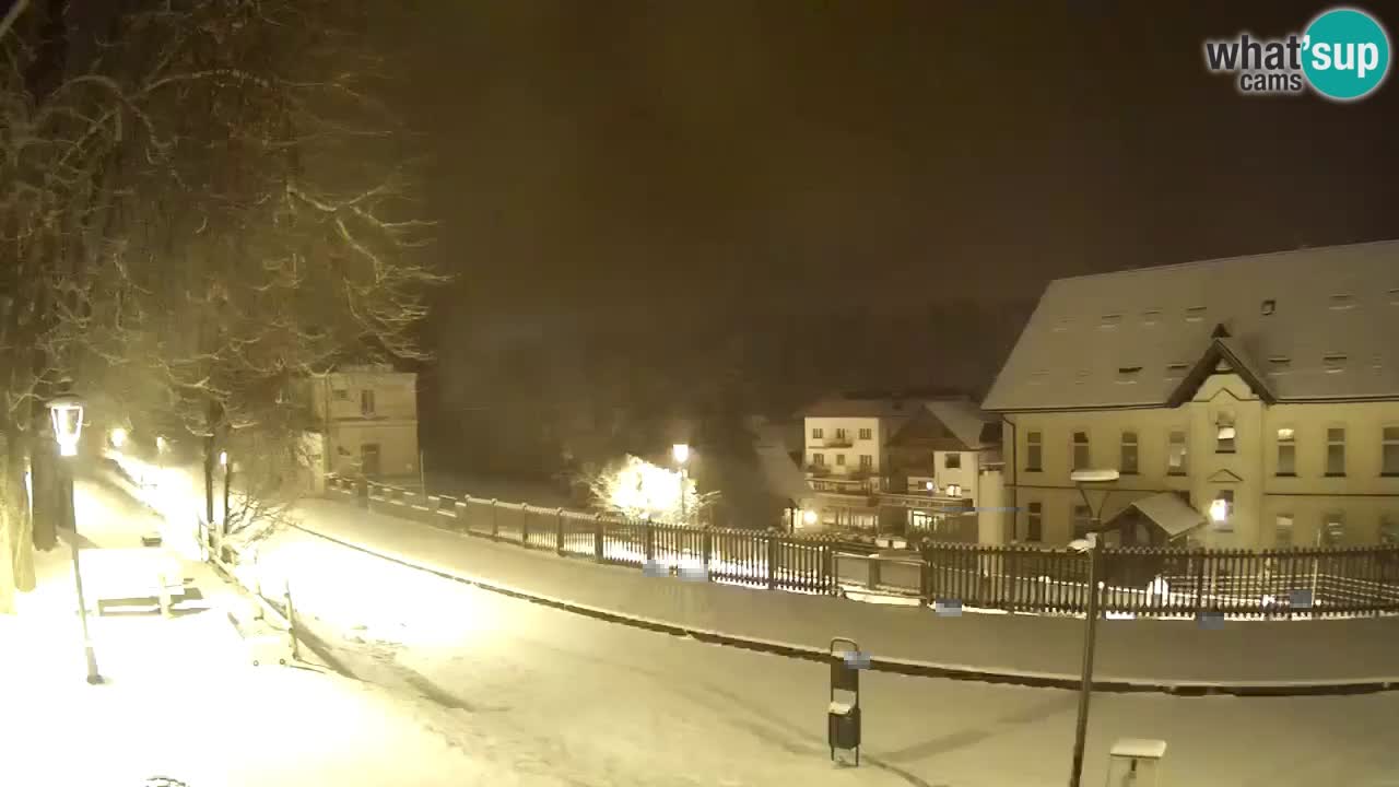 Tarvisio Live webcam – pista ciclabile e il gruppo del Mangart