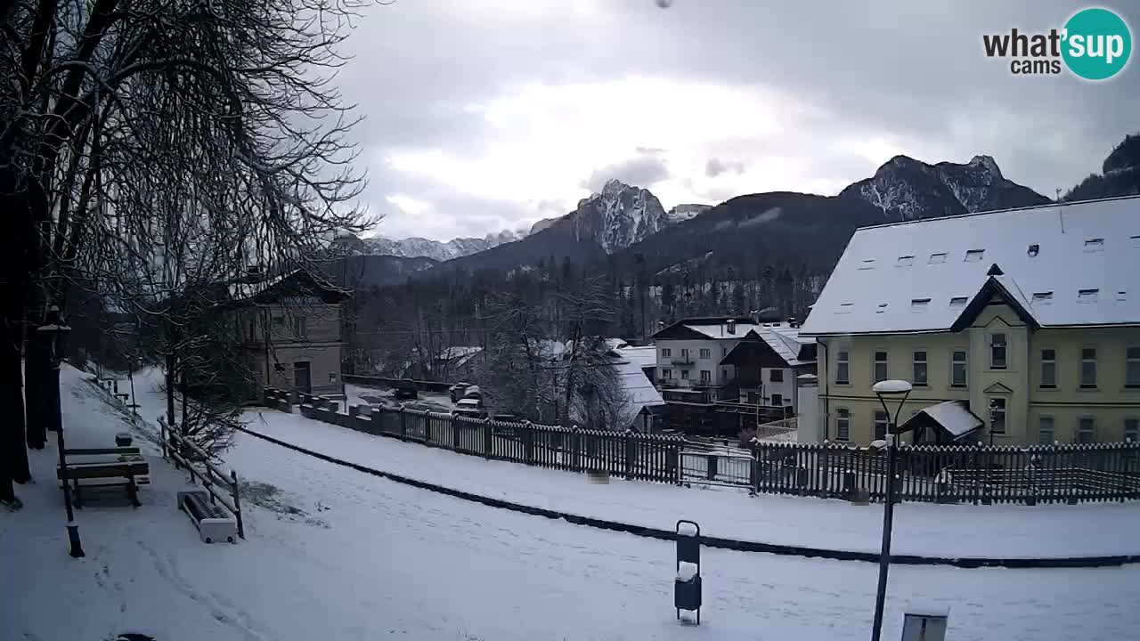 Tarvisio Live webcam – pista ciclabile e il gruppo del Mangart