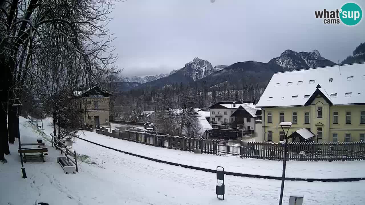 Tarvisio Live webcam – pista ciclabile e il gruppo del Mangart