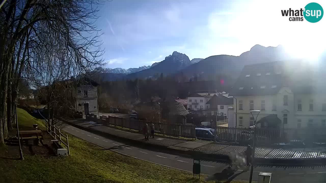 Tarvisio Live webcam – pista ciclabile e il gruppo del Mangart