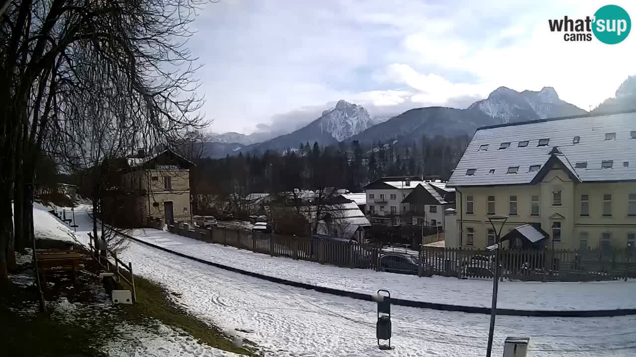 Tarvisio Live webcam – pista ciclabile e il gruppo del Mangart