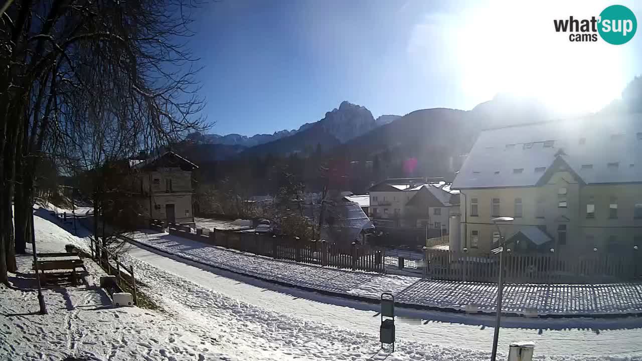 Tarvisio Live webcam – pista ciclabile e il gruppo del Mangart