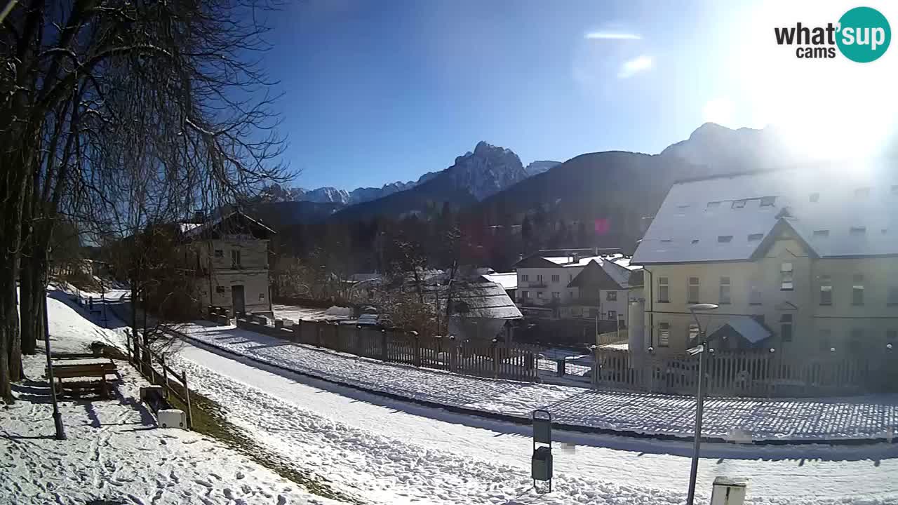 Tarvisio Live webcam – pista ciclabile e il gruppo del Mangart