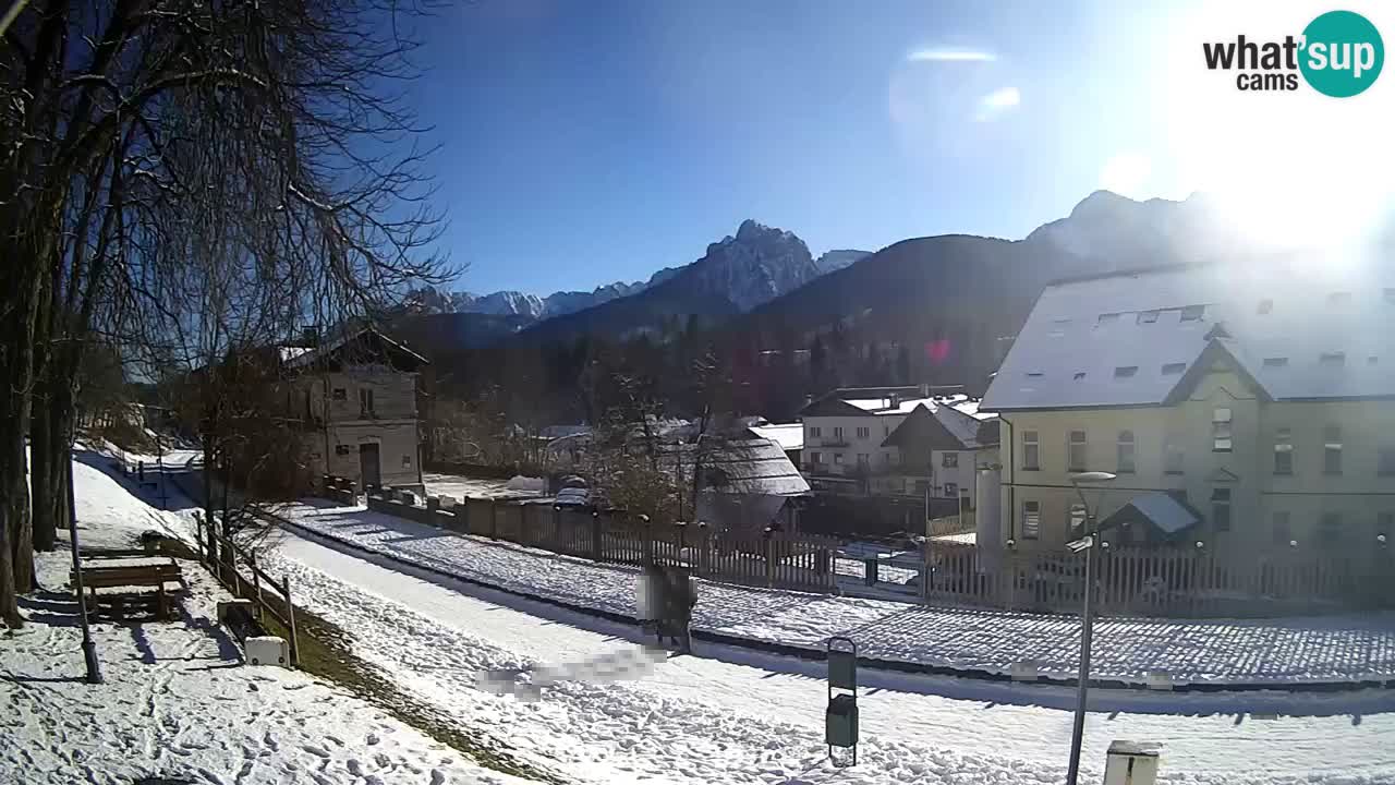 Tarvisio Live webcam – pista ciclabile e il gruppo del Mangart