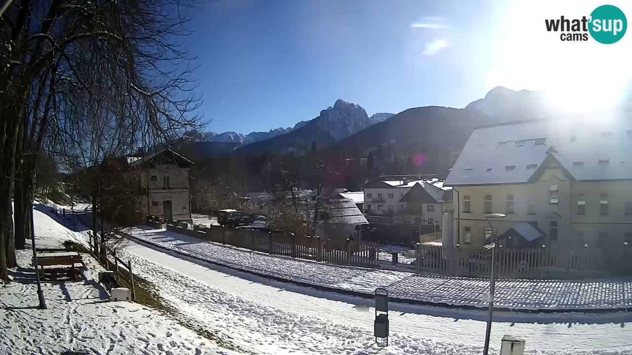 Tarvisio Live webcam – pista ciclabile e il gruppo del Mangart