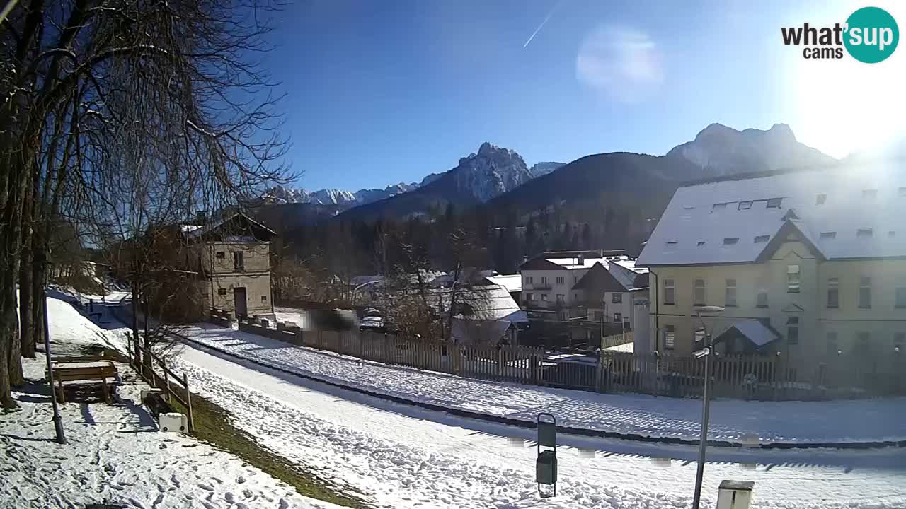 Tarvisio Live webcam – pista ciclabile e il gruppo del Mangart