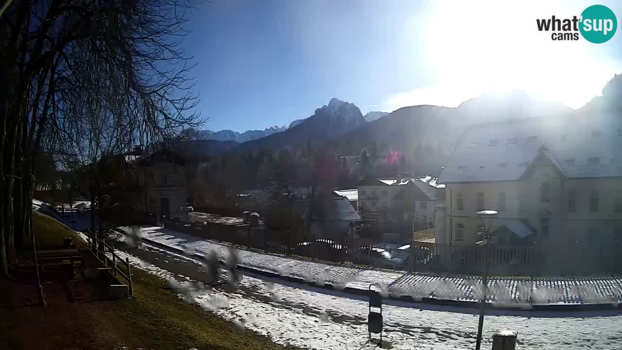 Tarvisio webcam – Bicycle lane and Mangart mountain