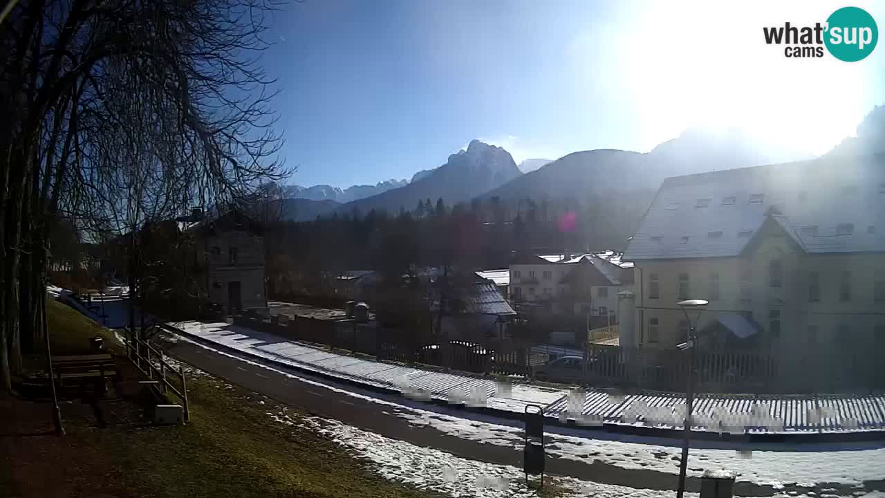 Tarvisio webcam – Bicycle lane and Mangart mountain