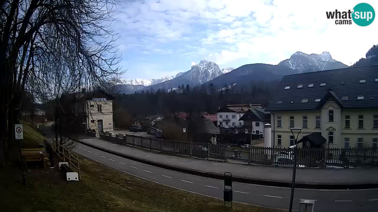 Tarvisio Live webcam – pista ciclabile e il gruppo del Mangart