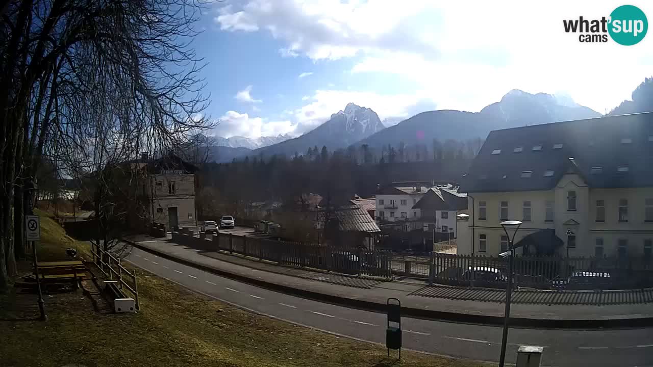 Tarvisio Live webcam – pista ciclabile e il gruppo del Mangart