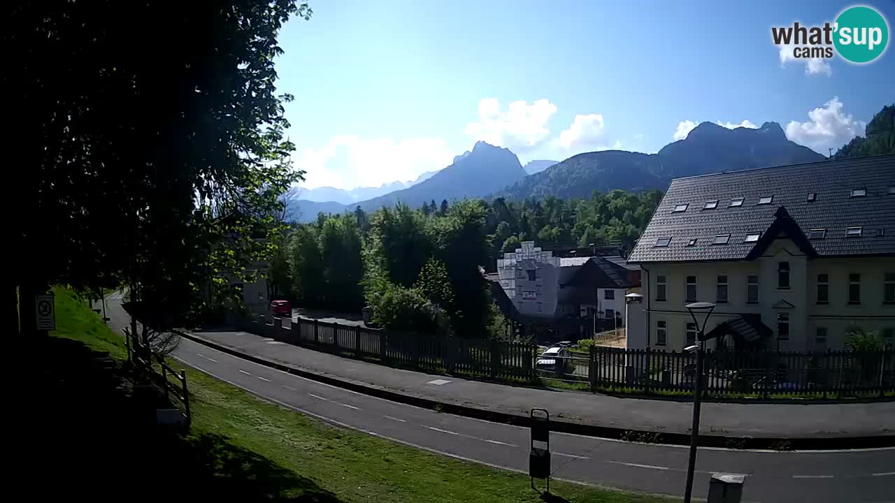 Tarvisio Live webcam – pista ciclabile e il gruppo del Mangart