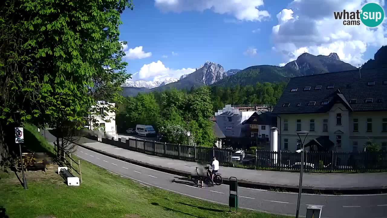 Tarvisio Live webcam – pista ciclabile e il gruppo del Mangart