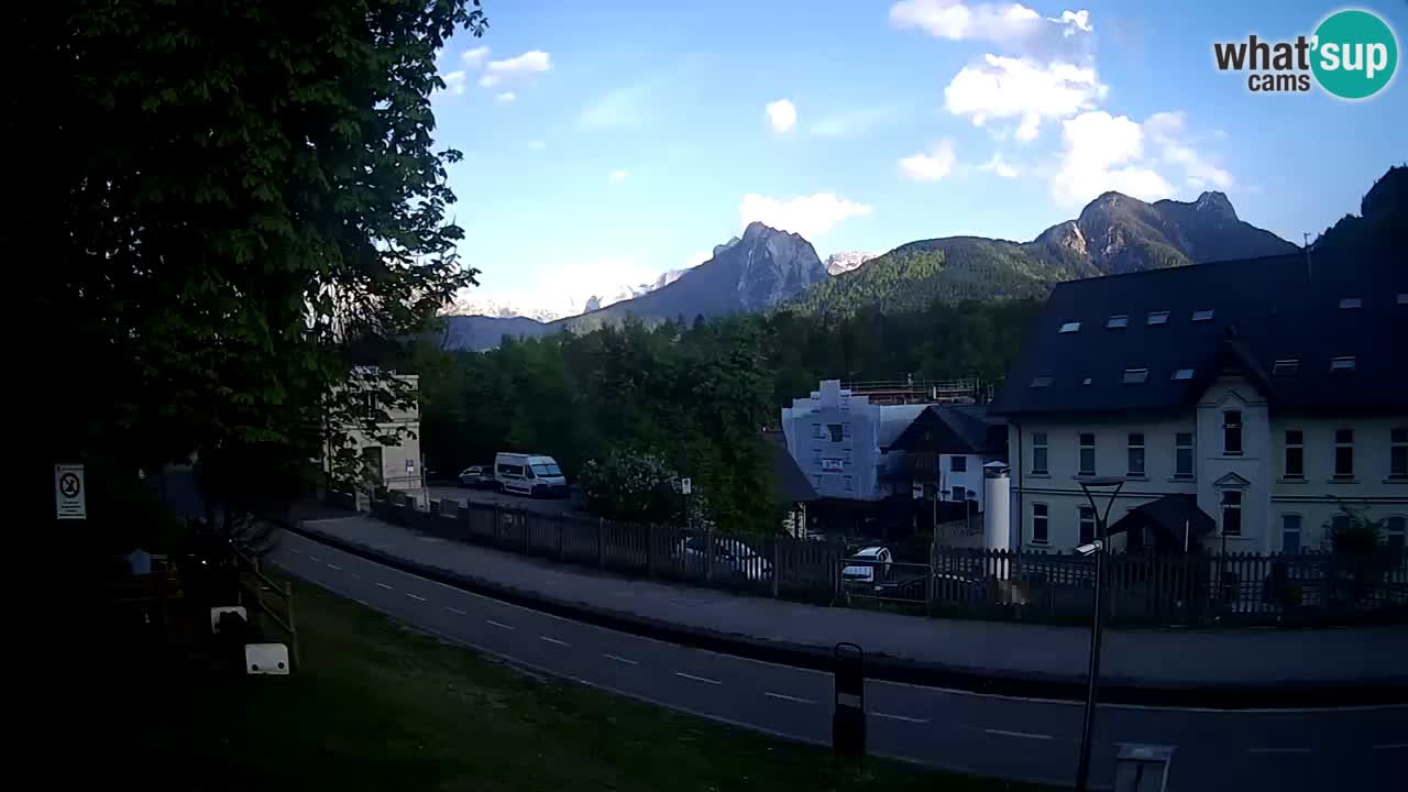 Tarvisio Live webcam – pista ciclabile e il gruppo del Mangart