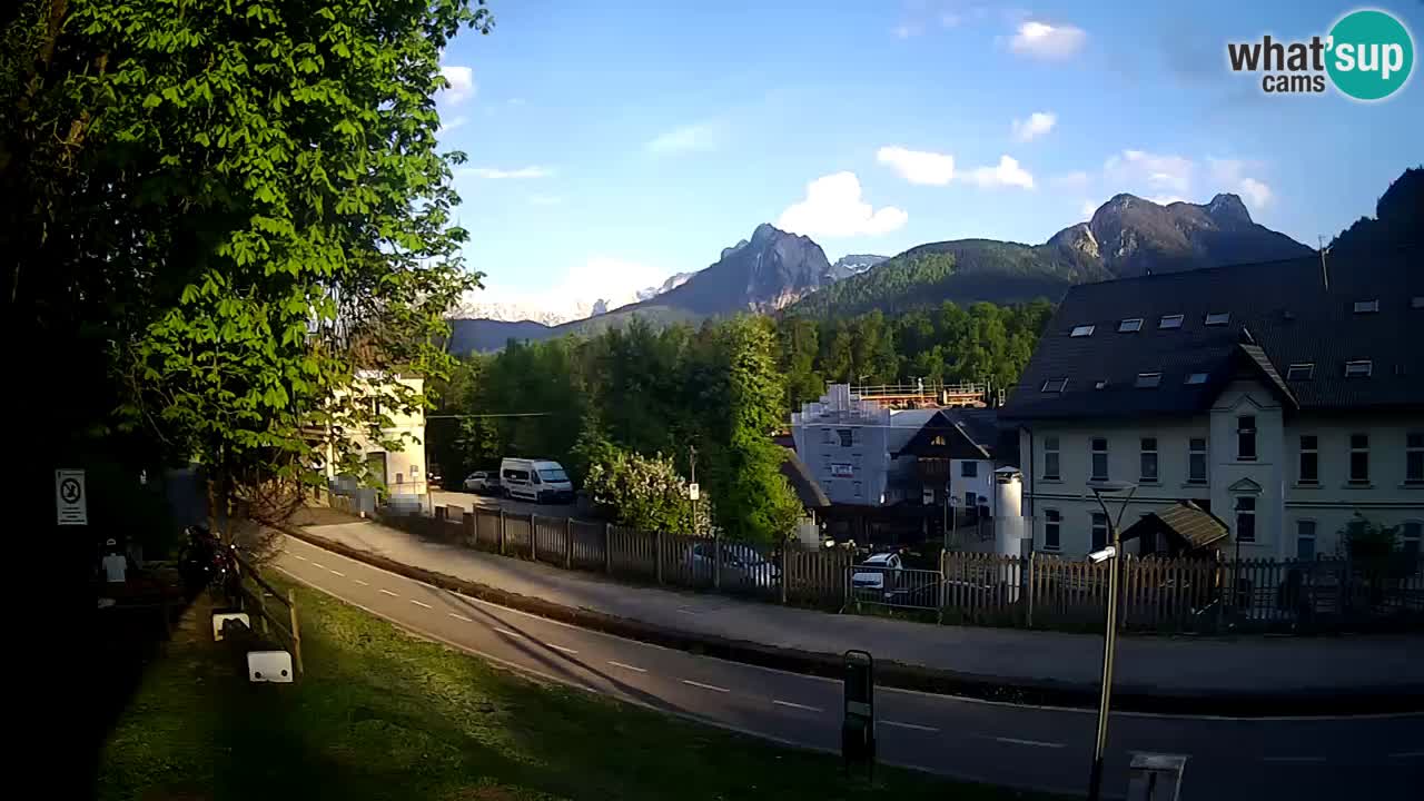 Tarvisio Live webcam – pista ciclabile e il gruppo del Mangart