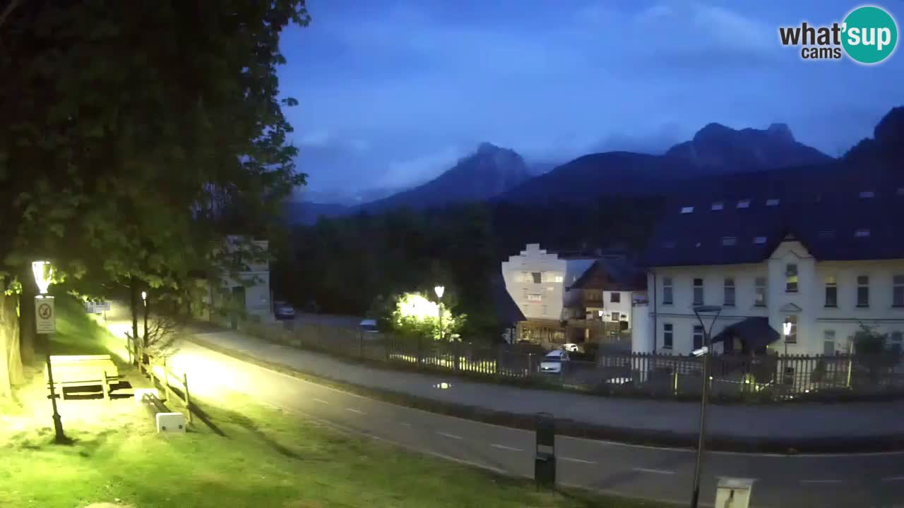 Trbiž kamera v živo – kolesarska pot in Mangart v ozadju