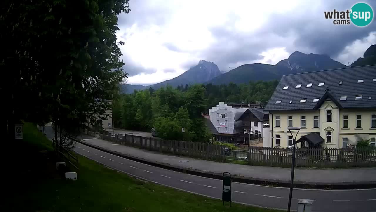 Tarvisio Live webcam – pista ciclabile e il gruppo del Mangart