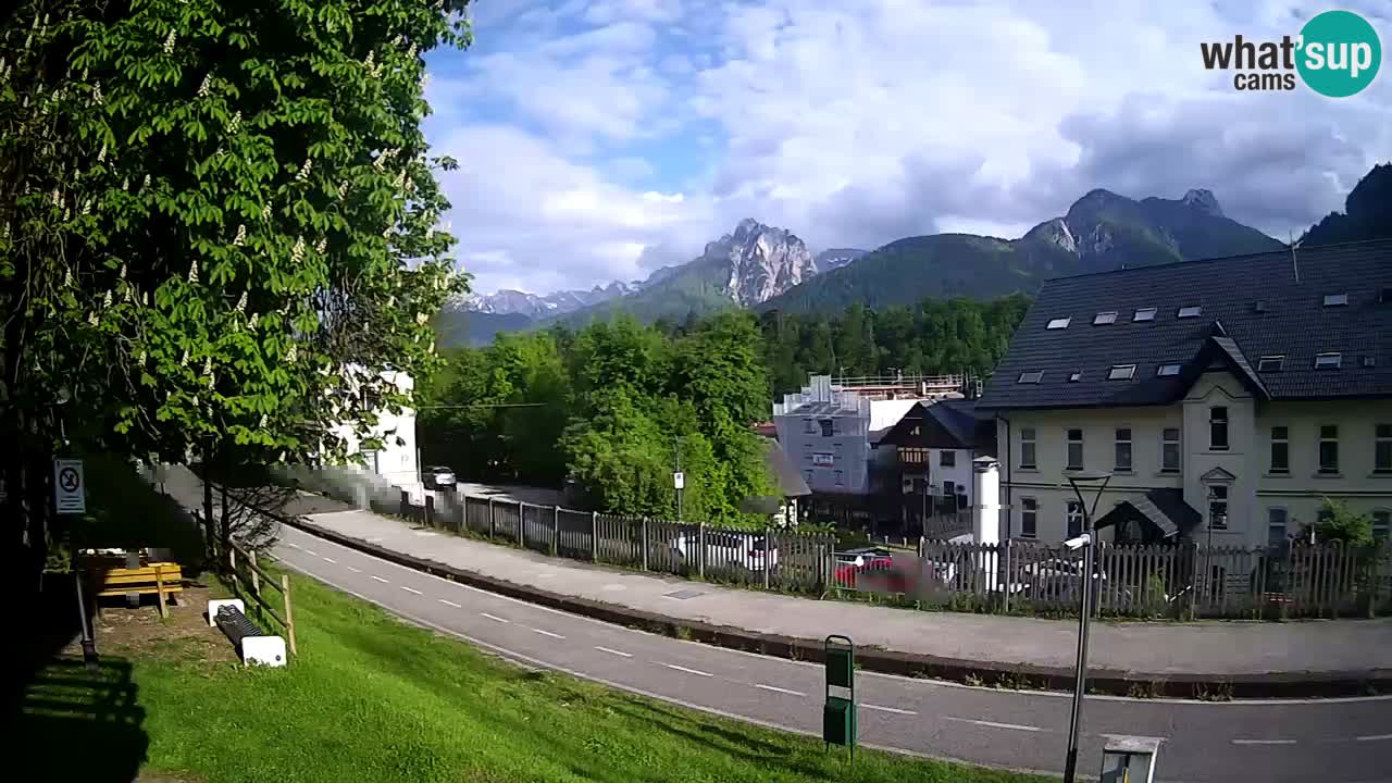 Trbiž kamera v živo – kolesarska pot in Mangart v ozadju