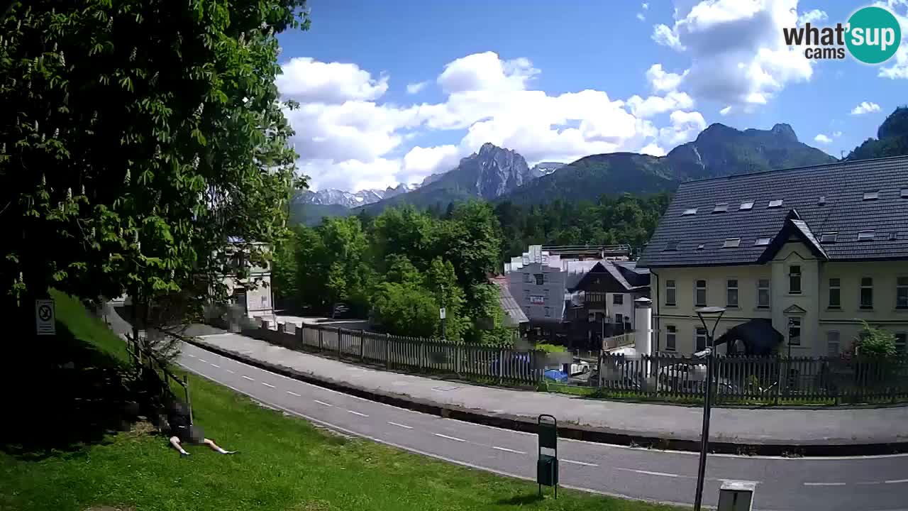 Tarvisio Live webcam – pista ciclabile e il gruppo del Mangart