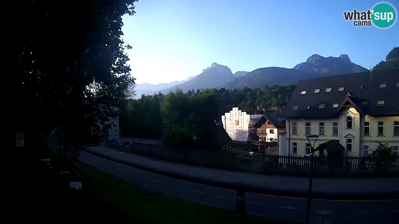 Tarvis webcam – Radweg und Mangart