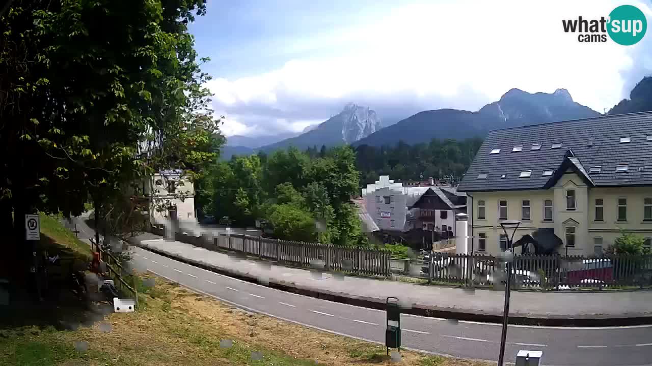 Tarvisio Live webcam – pista ciclabile e il gruppo del Mangart