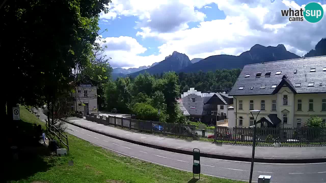 Tarvisio Live webcam – pista ciclabile e il gruppo del Mangart
