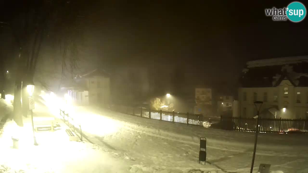 Trbiž kamera v živo – kolesarska pot in Mangart v ozadju