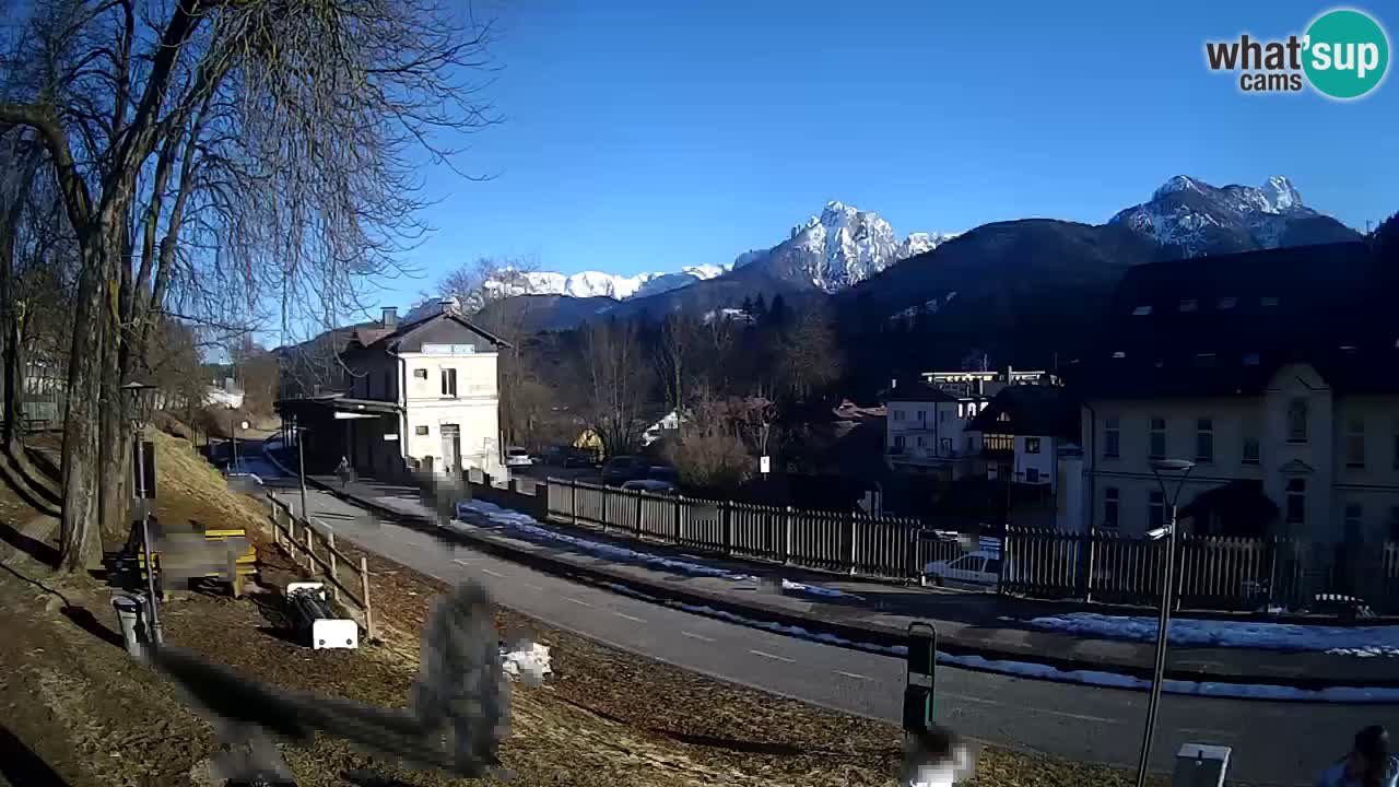 Trbiž kamera v živo – kolesarska pot in Mangart v ozadju