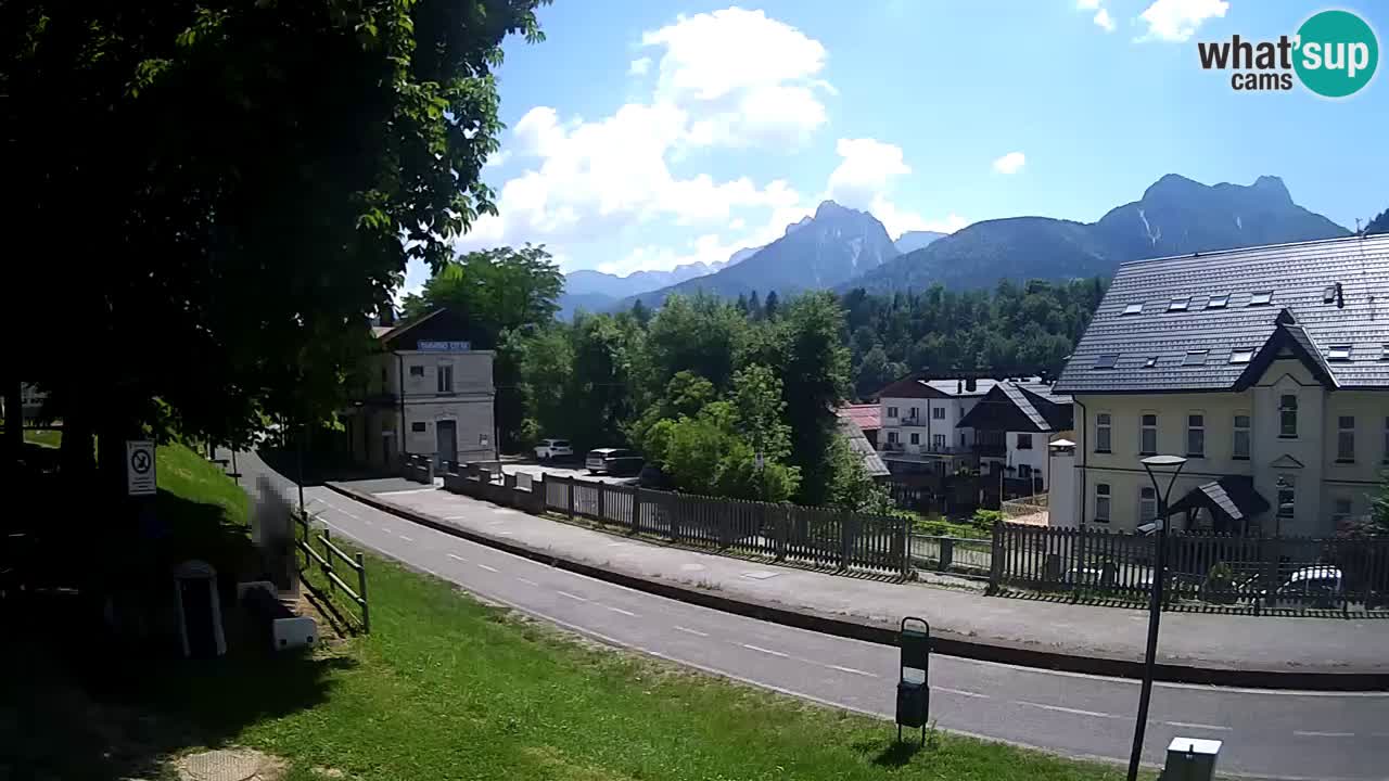 Tarvisio Live webcam – pista ciclabile e il gruppo del Mangart