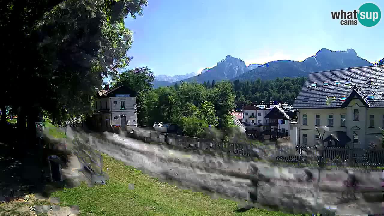 Tarvisio Live webcam – pista ciclabile e il gruppo del Mangart