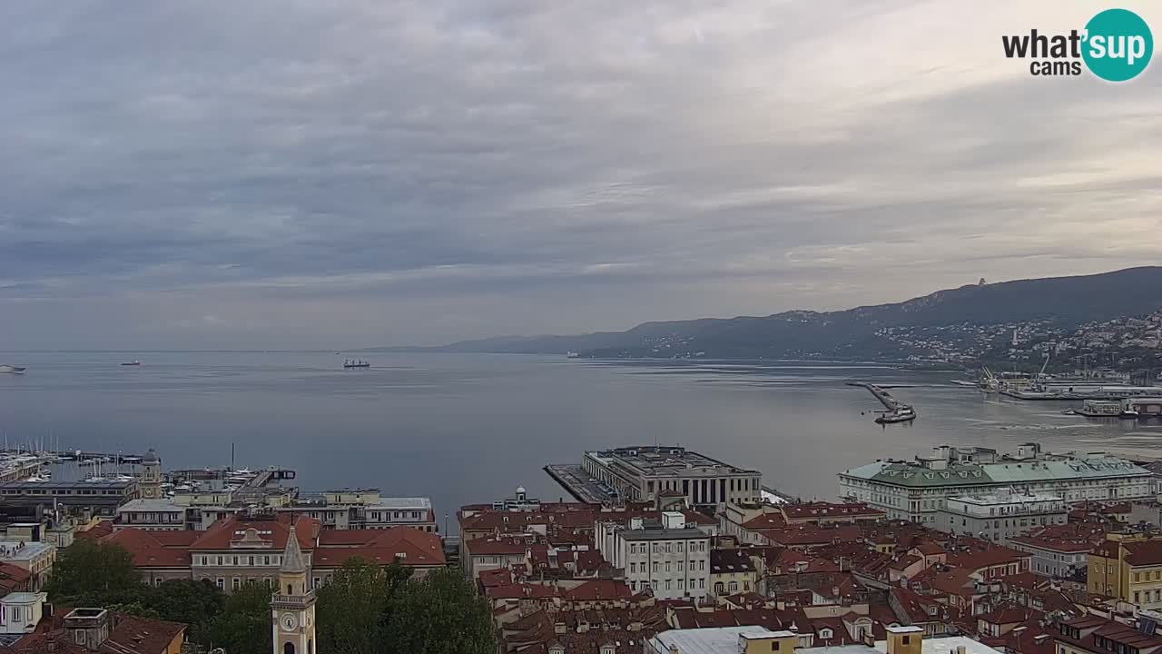Live webcam Trieste – Panorama della città, del Golfo, stazione marittima e del castello di Miramare
