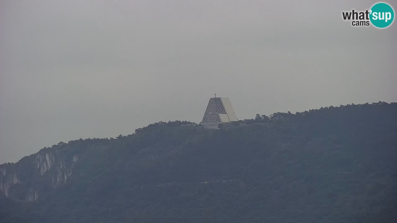 Web kamera Trst – pogled sa svetišta Monte Grisa