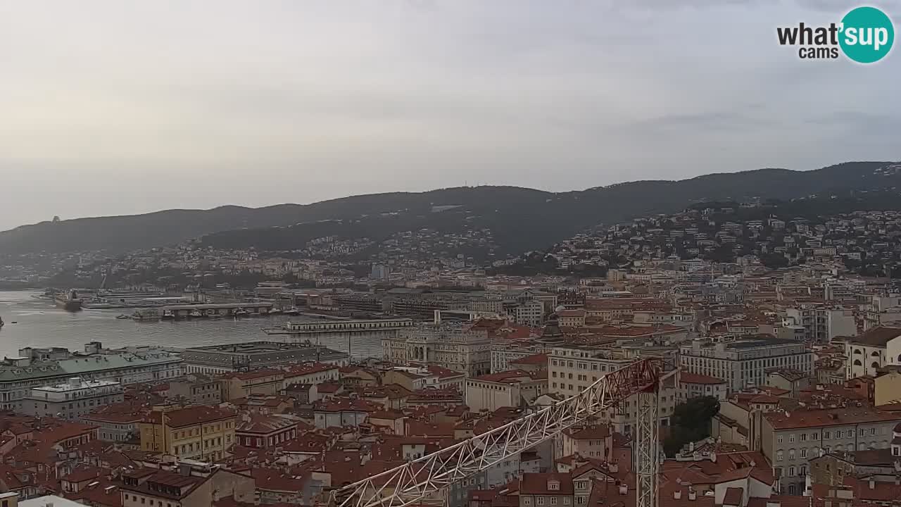 Live webcam Trieste – Panorama of the city, the Gulf, the maritime station and the Miramare castle