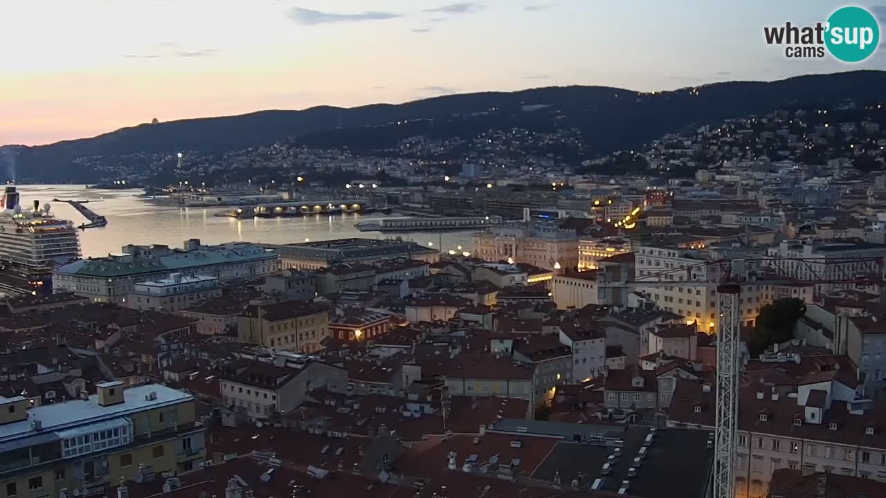 Webcam Trieste – View from sanctuary Monte Grisa