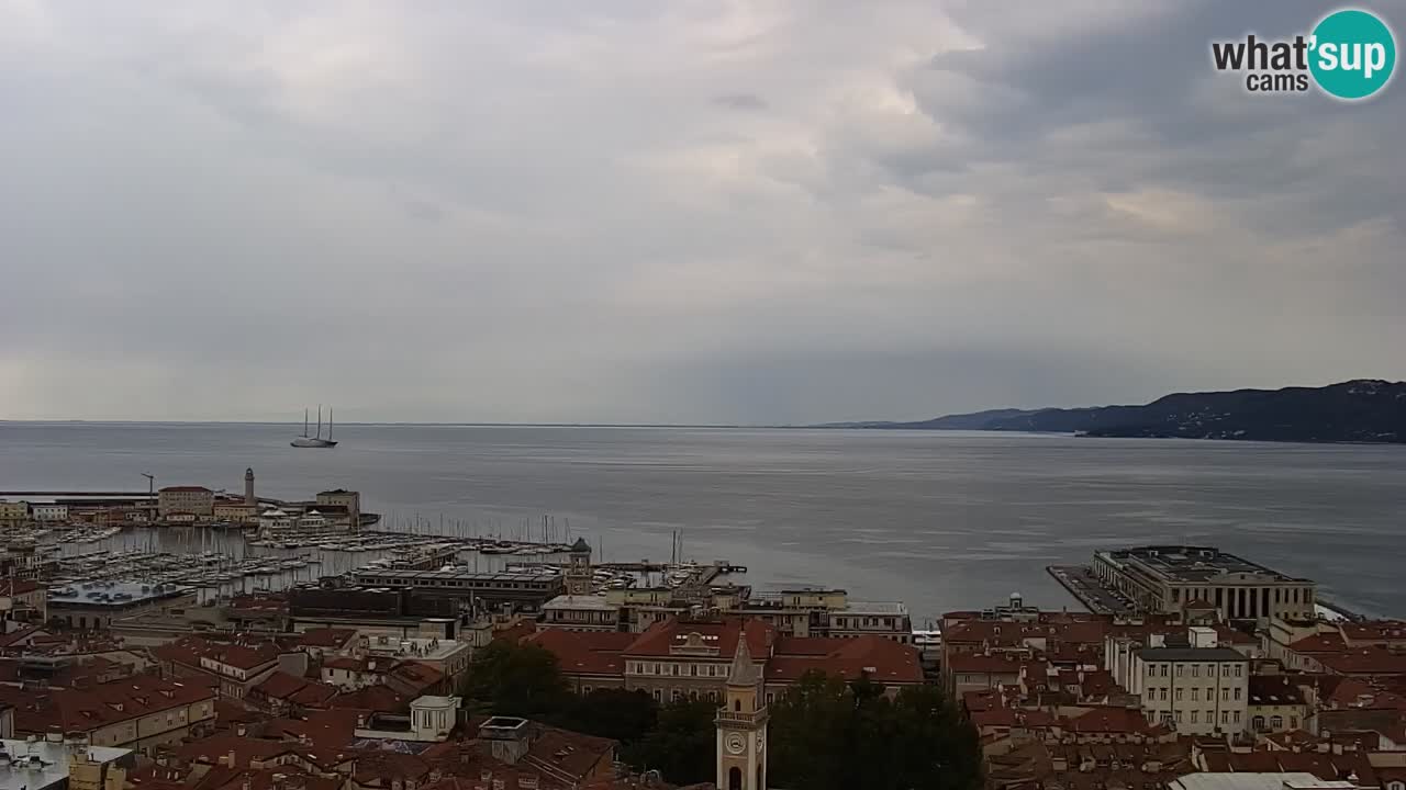 Live webcam Trieste – Panorama della città, del Golfo, stazione marittima e del castello di Miramare