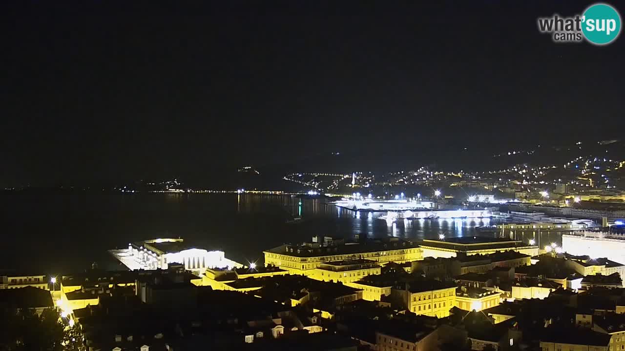 Live webcam Trieste – Panorama of the city, the Gulf, the maritime station and the Miramare castle